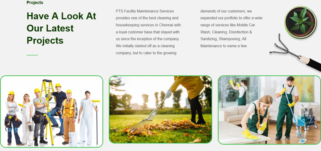 pts facility maintenance services projects