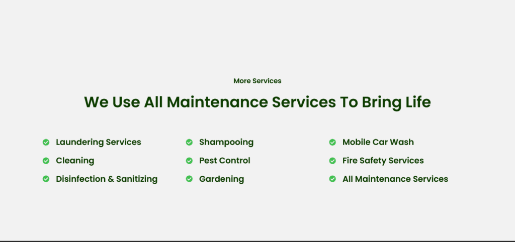 pts facility maintenance services services