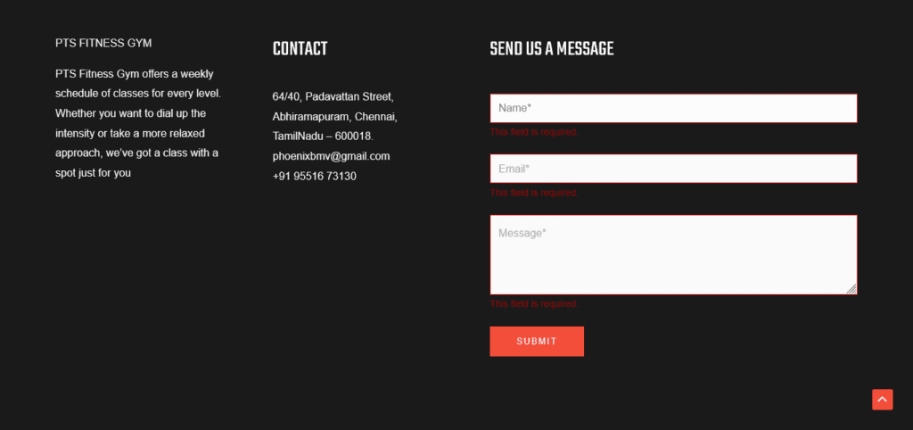 pts fitness gym contact